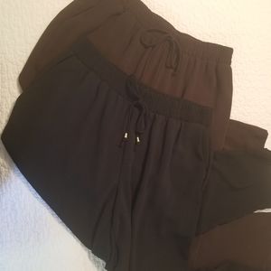 2 pair- Ladies XL cinch waist (elastic) pants